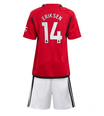 Maillot de foot Manchester United Christian Eriksen #14 Domicile enfant 2023-24 Manches Courte (+ pantalon court)